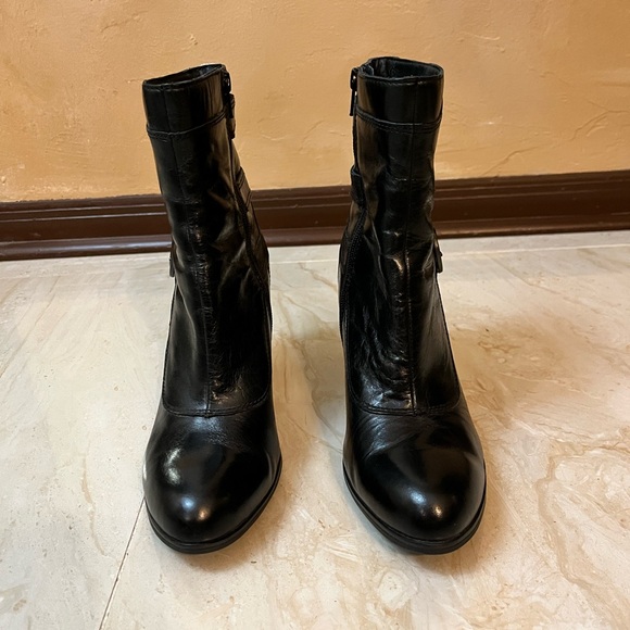 Børn genuine leather heeled moto ankle boots, women’s size 8.5 - Picture 4 of 15